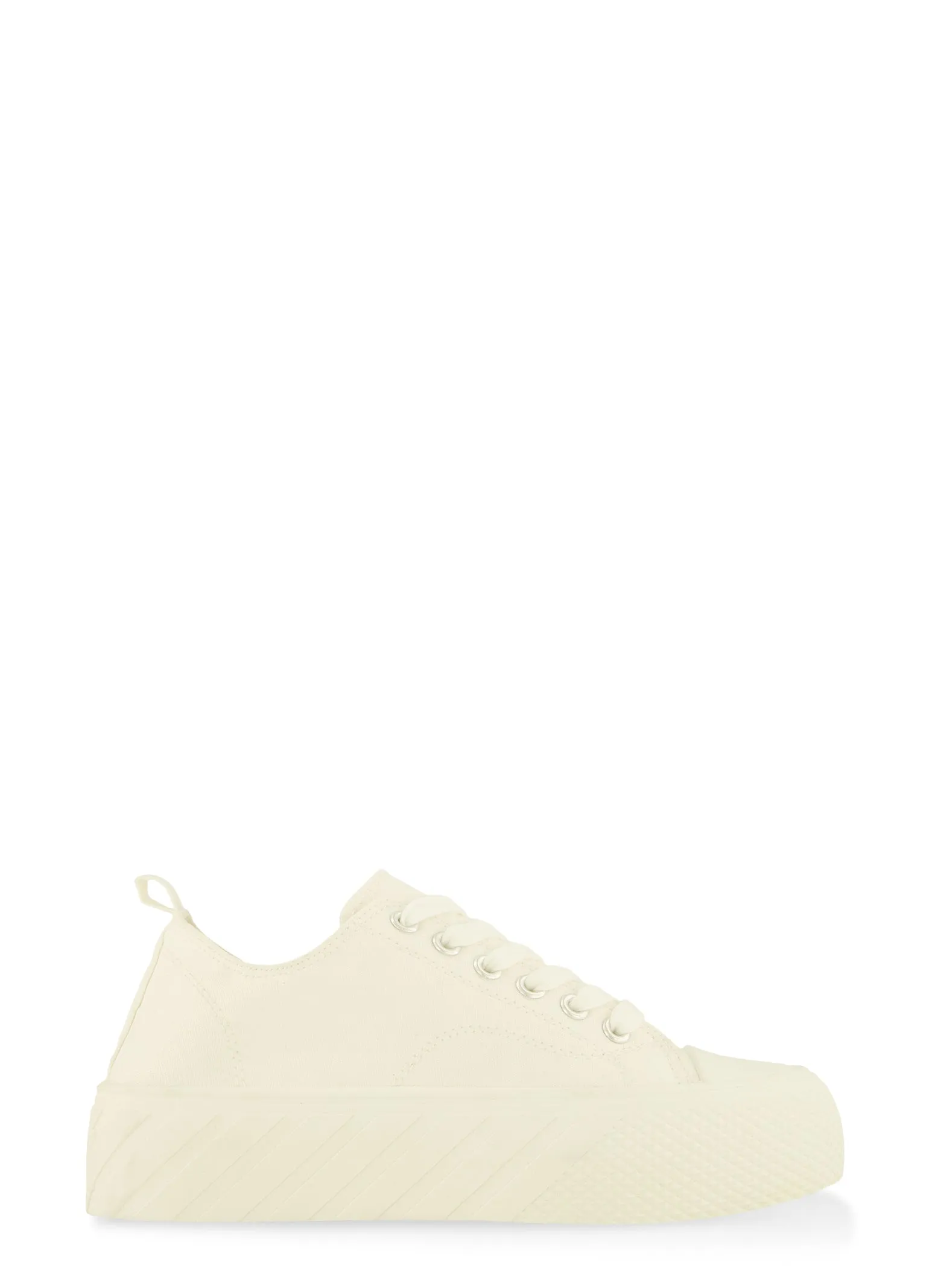 Canvas Lace Up Platform Sneakers