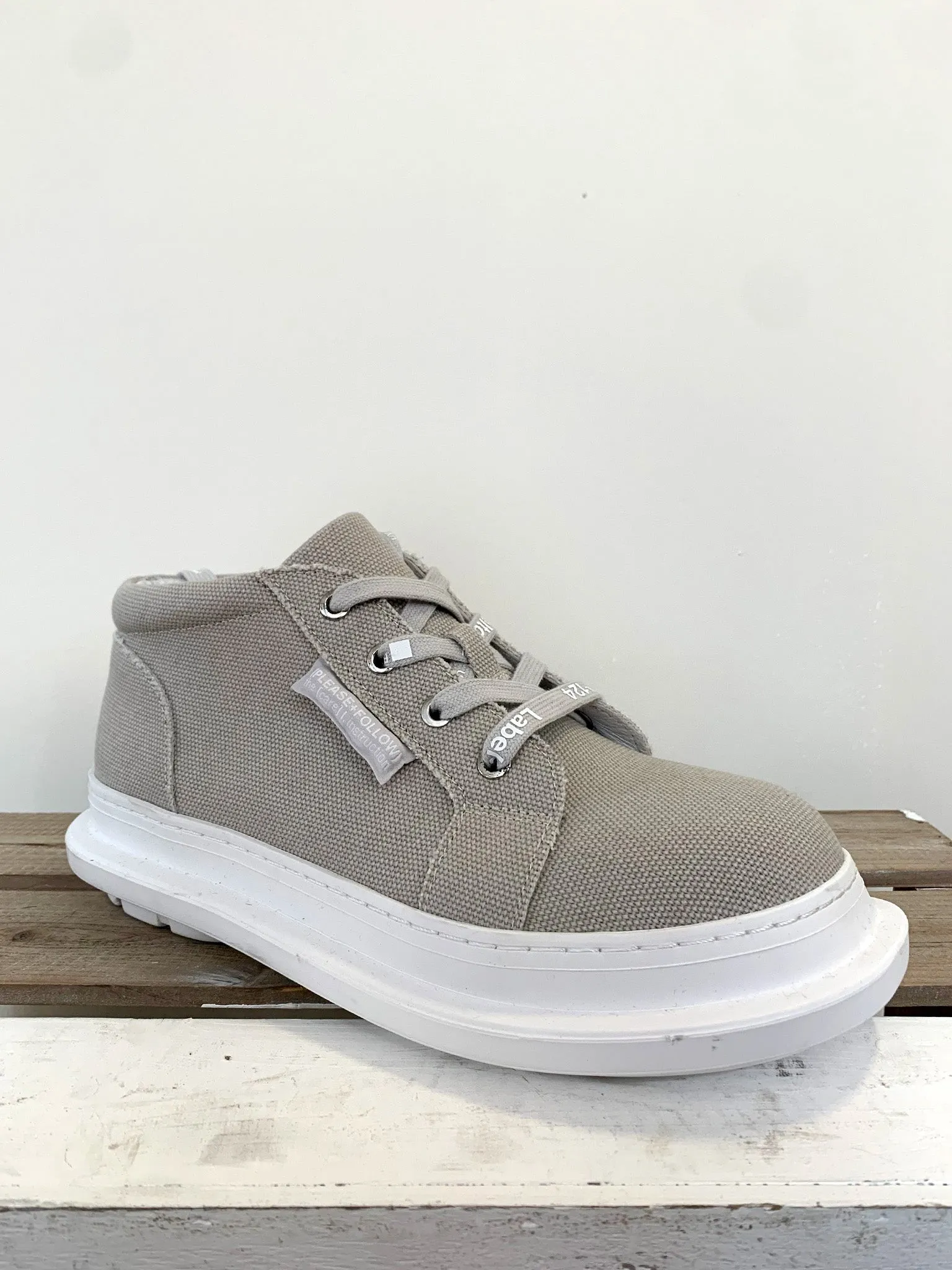 Canvas Lace Up Sneakers Booties '3985260'