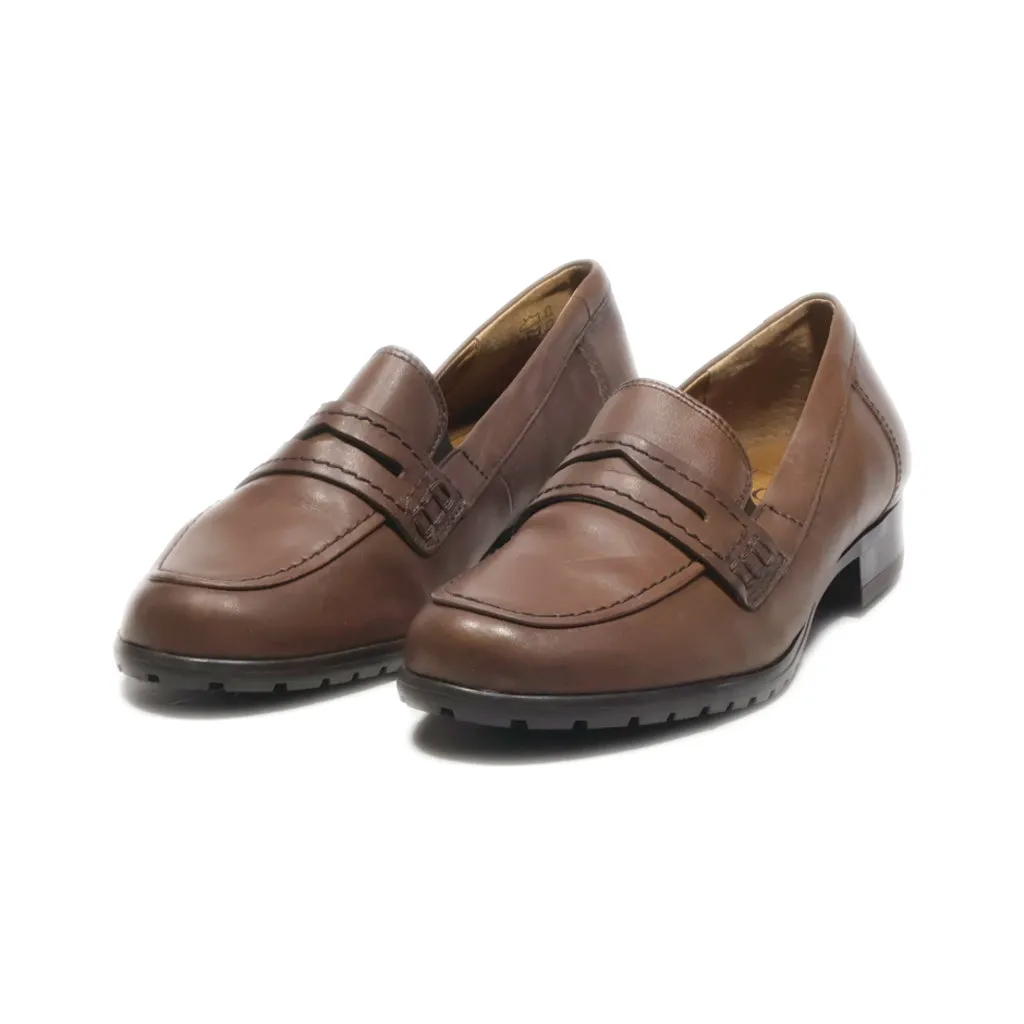 Caprice Loafers Leather Brown Colour For Women