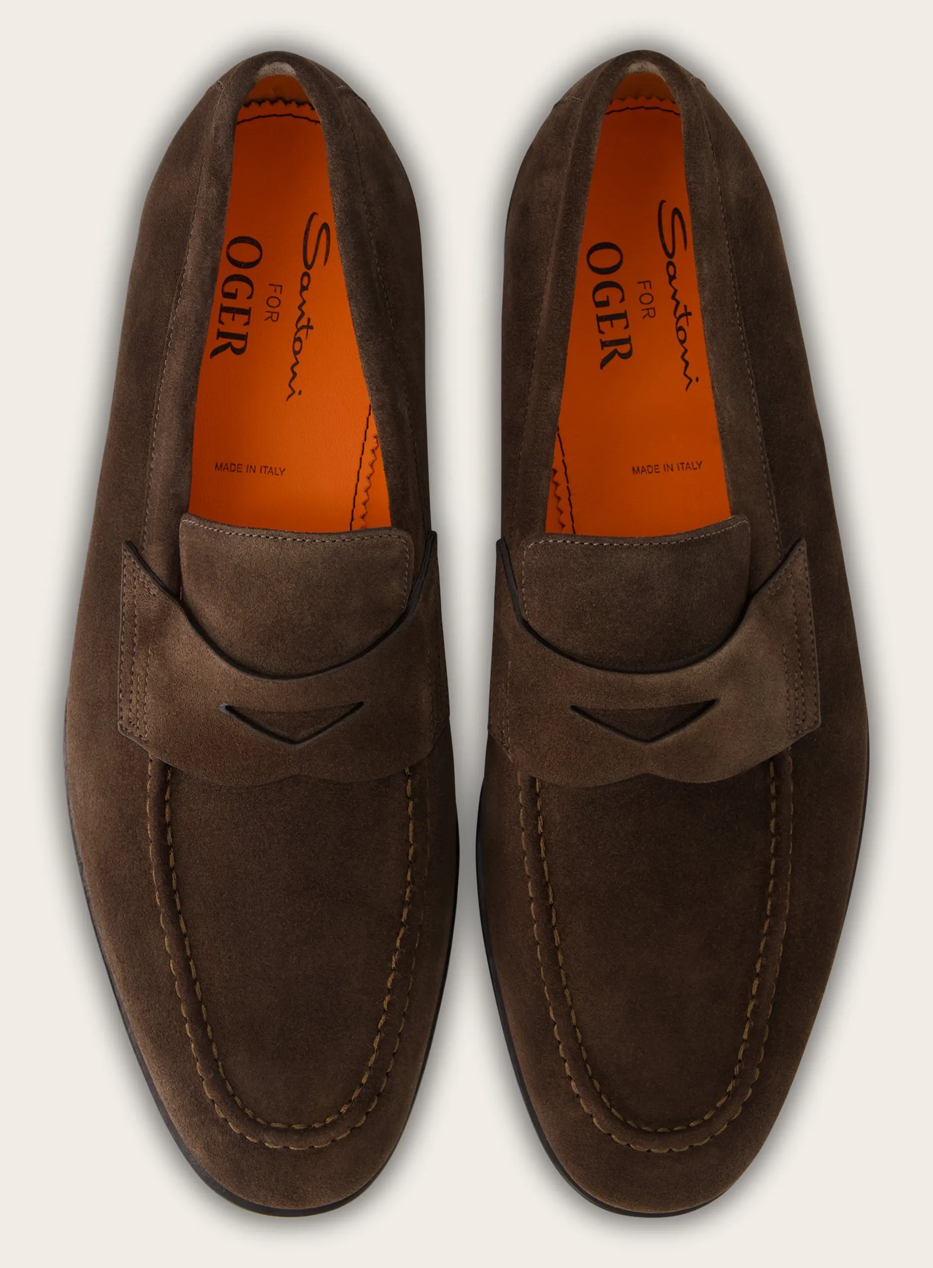 Carlos penny loafers van suède