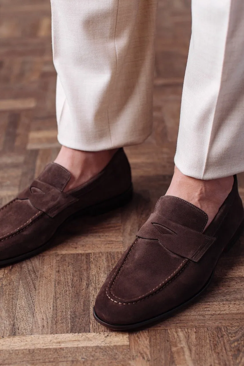 Carlos penny loafers van suède