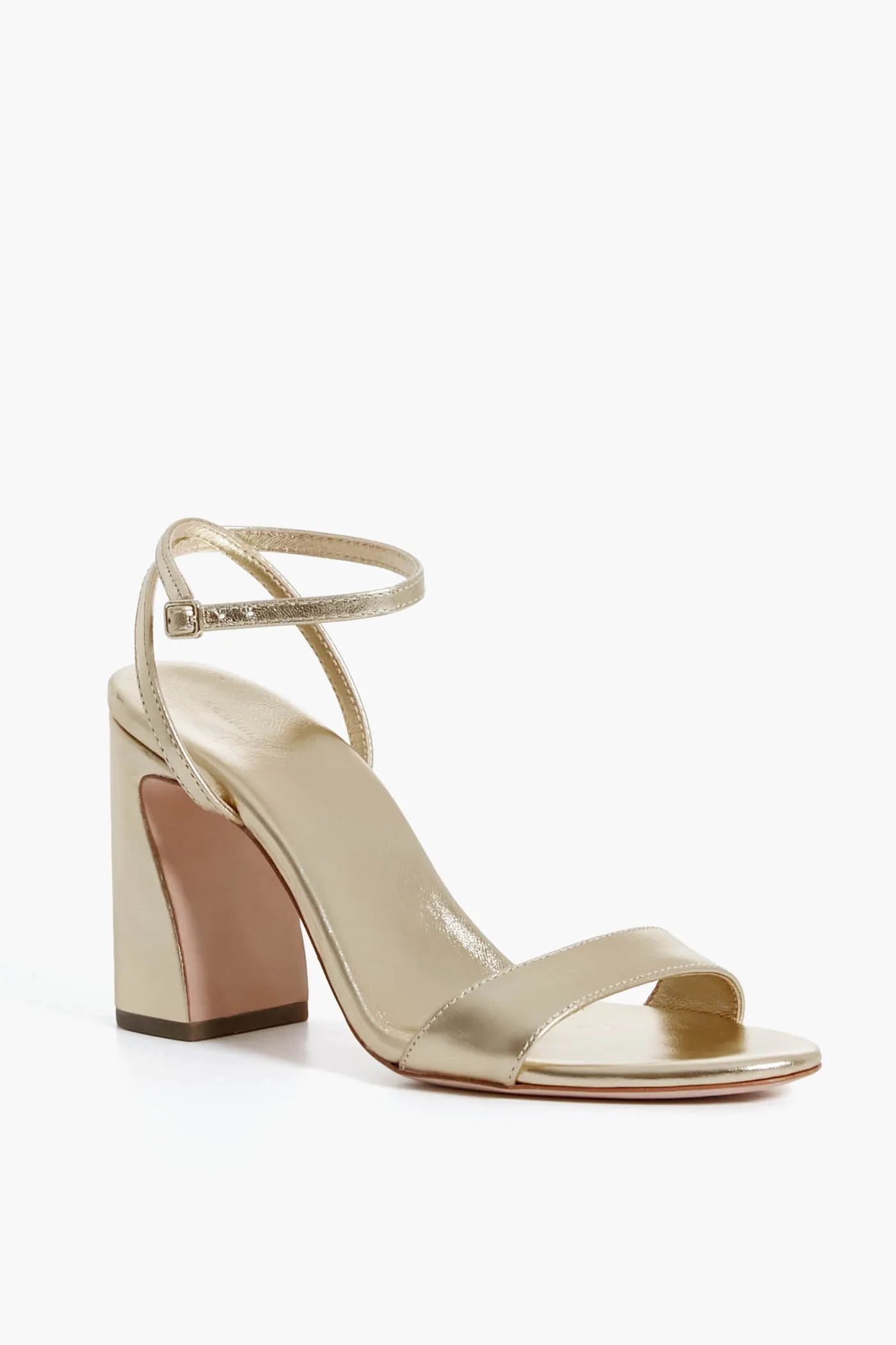 Champagne Malia Curved Heel Simple Sandal