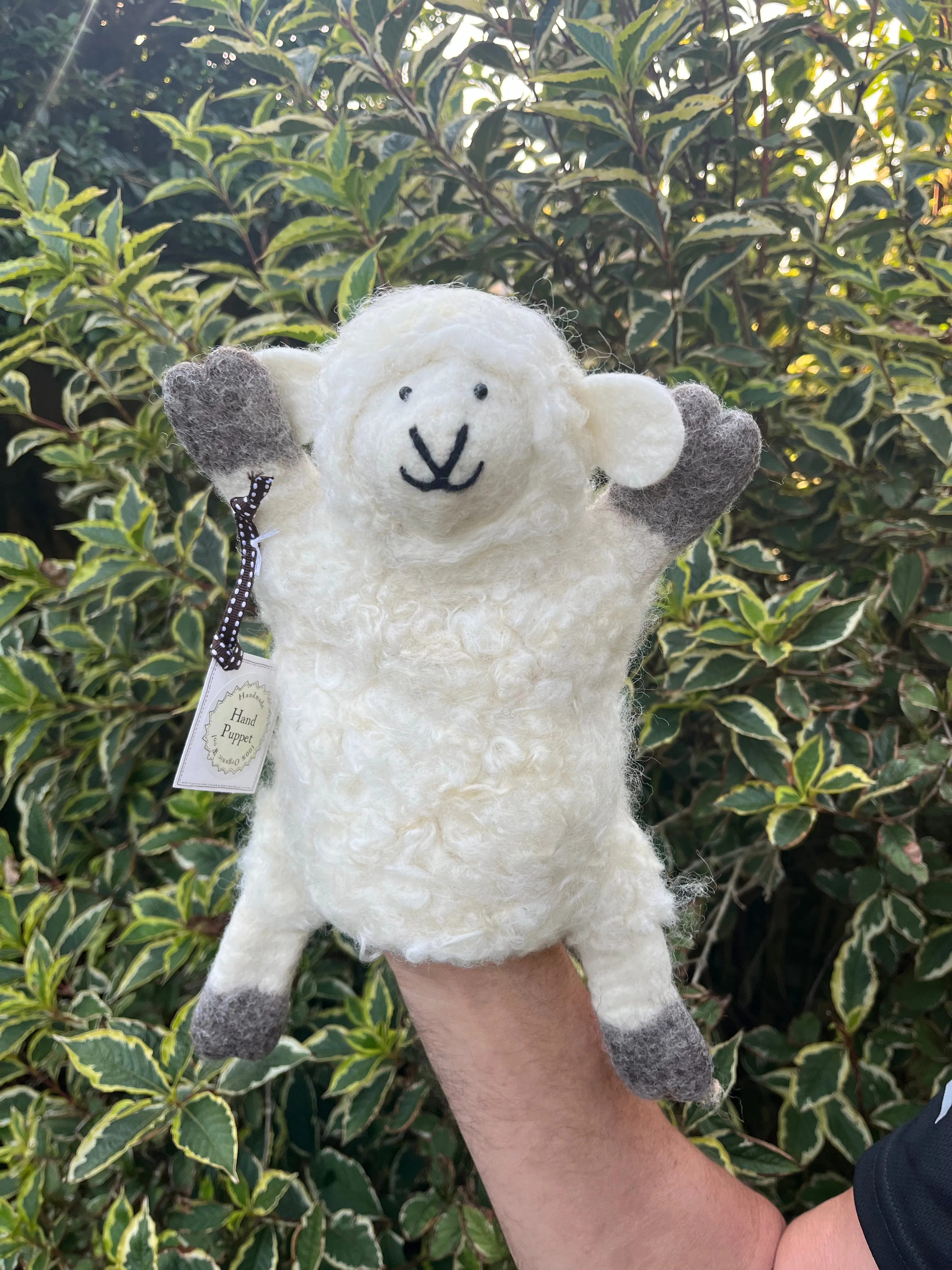 Childrens Sheep Hand Crafted Wool Puppet