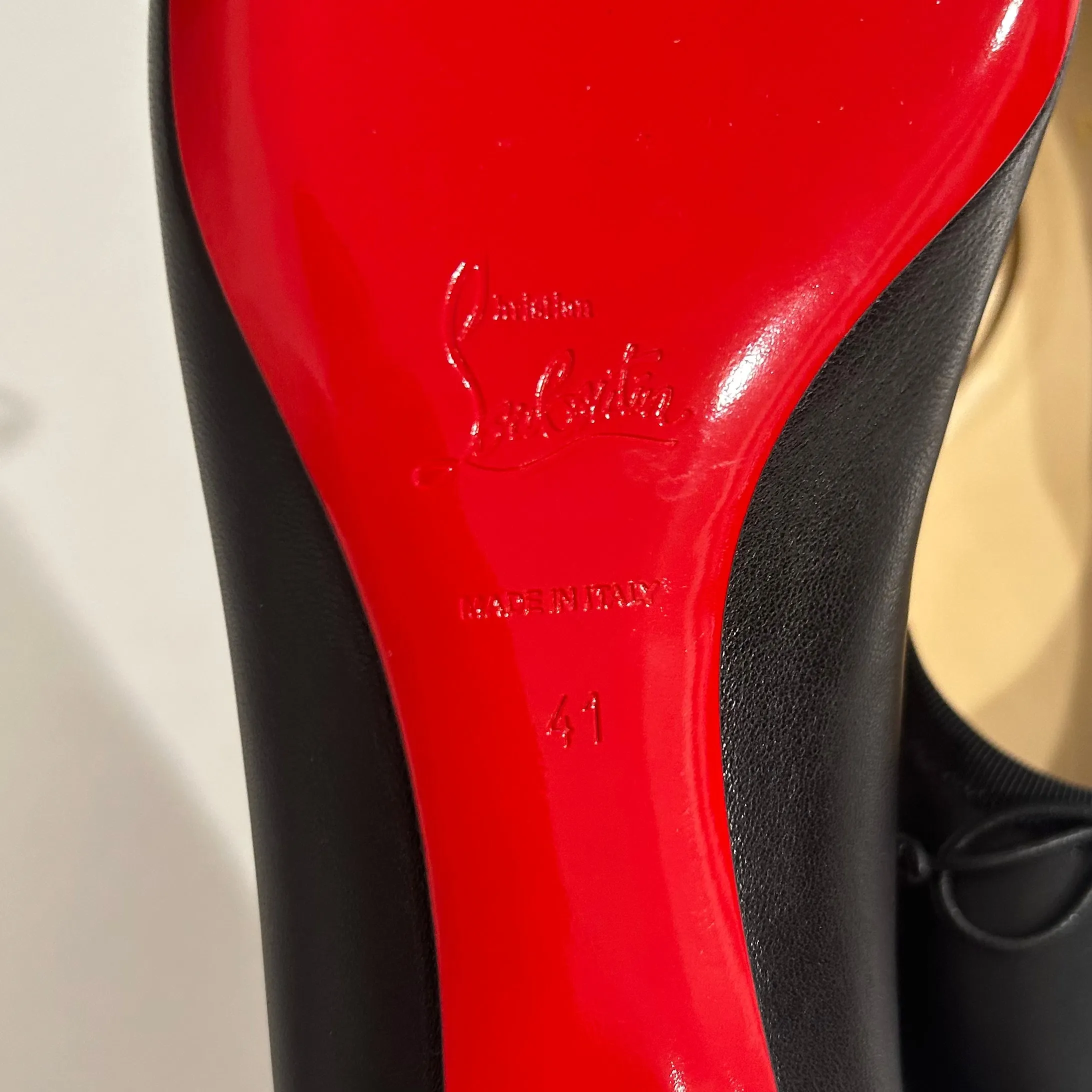 Christian Louboutin Black La Massine Ballet Flats size 41