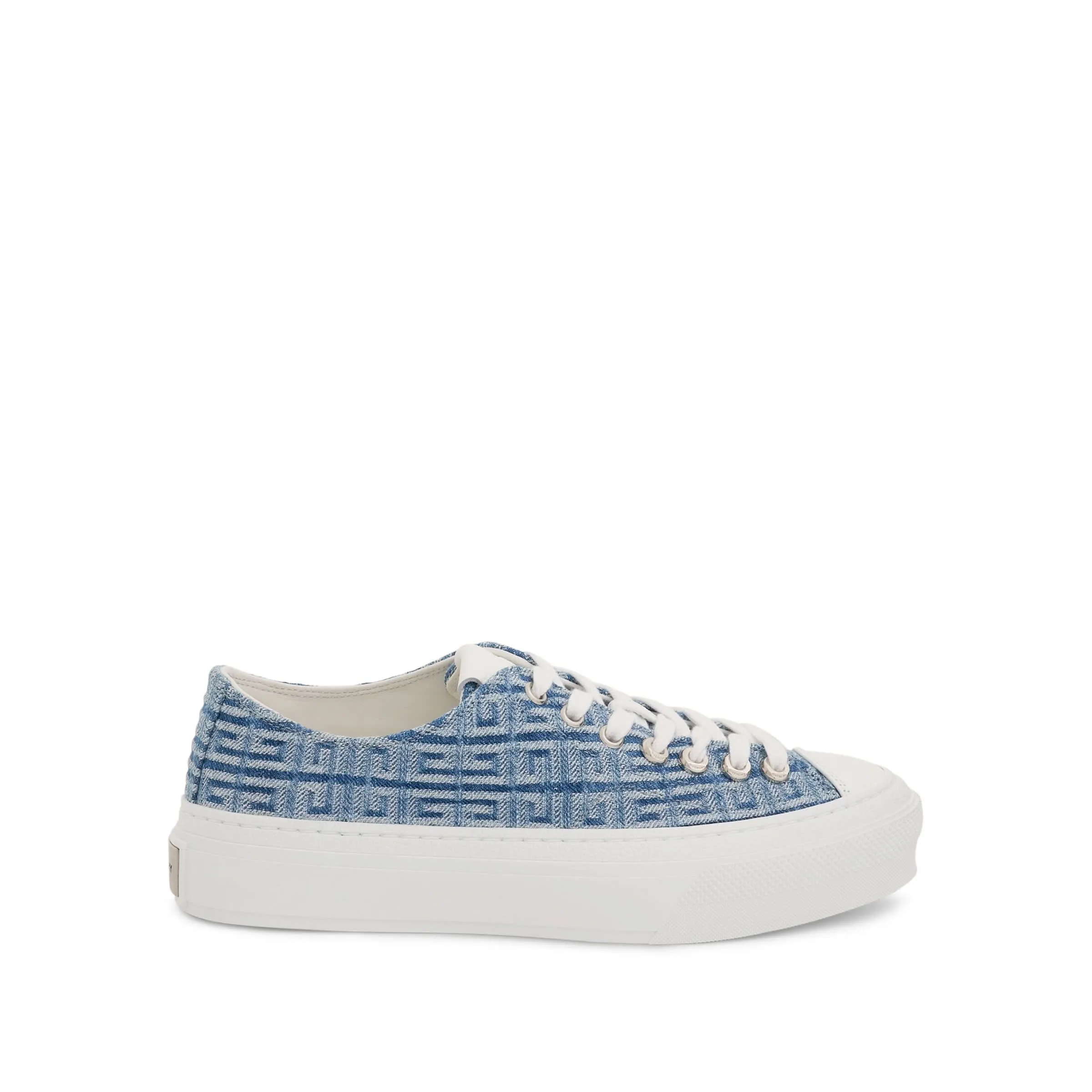 City Low Sneaker 4G Denim in Light Blue