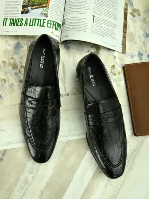 Clover Black Penny Loafers