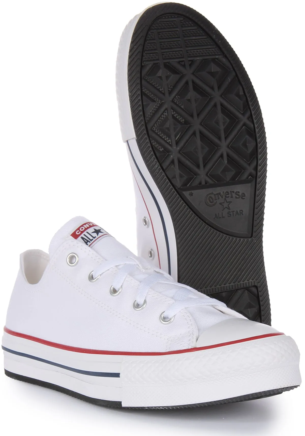 Converse All Star Low 3J256C In White For Kids