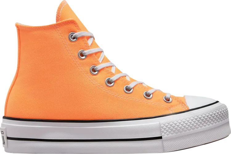 Converse Wmns Chuck Taylor All Star Lift Platform High Peach Beam Sneakers, Orange