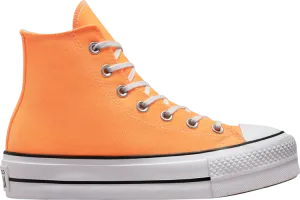 Converse Wmns Chuck Taylor All Star Lift Platform High Peach Beam Sneakers, Orange