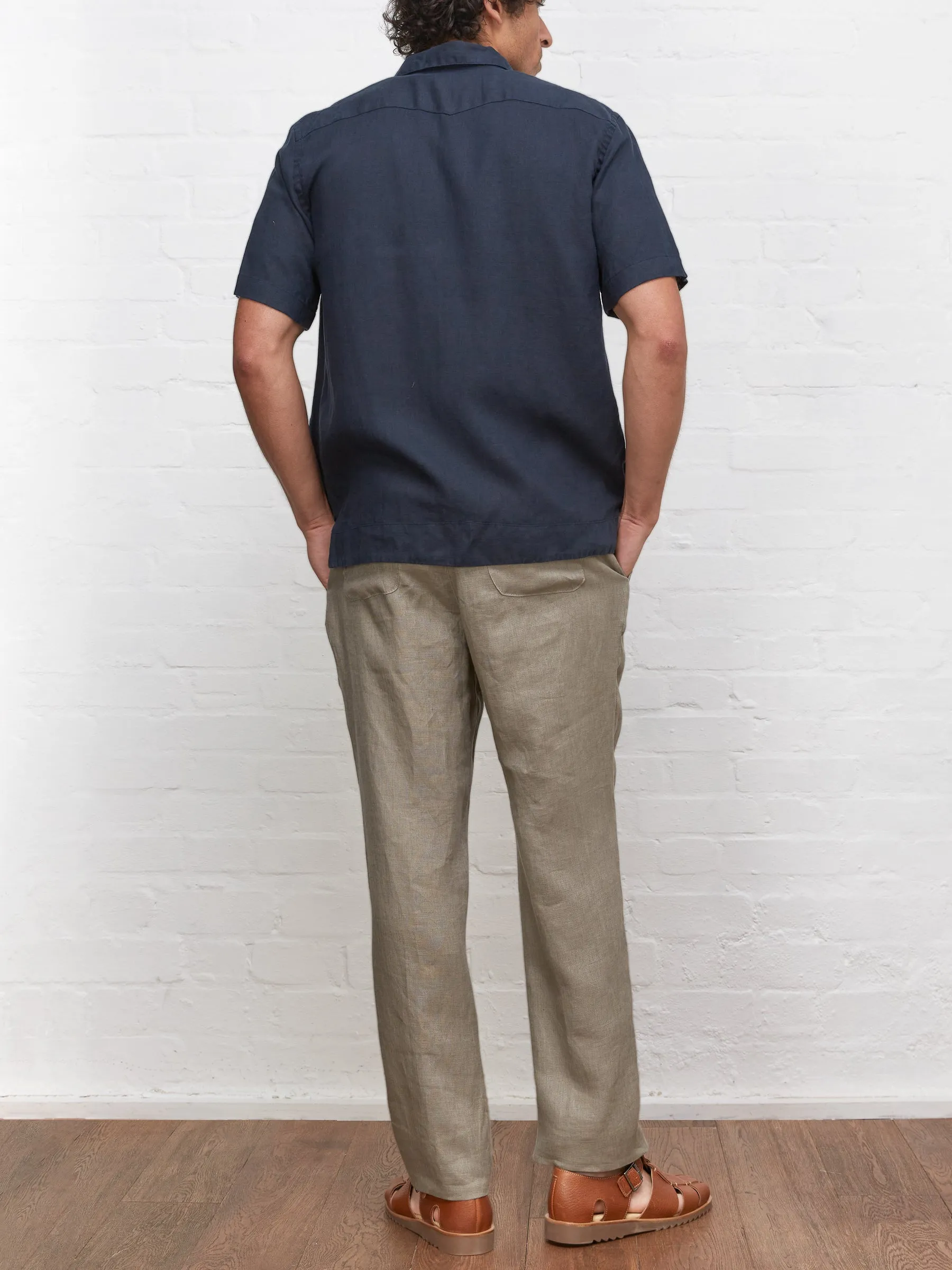 Cuban Short Sleeve Shirt Padworth Navy