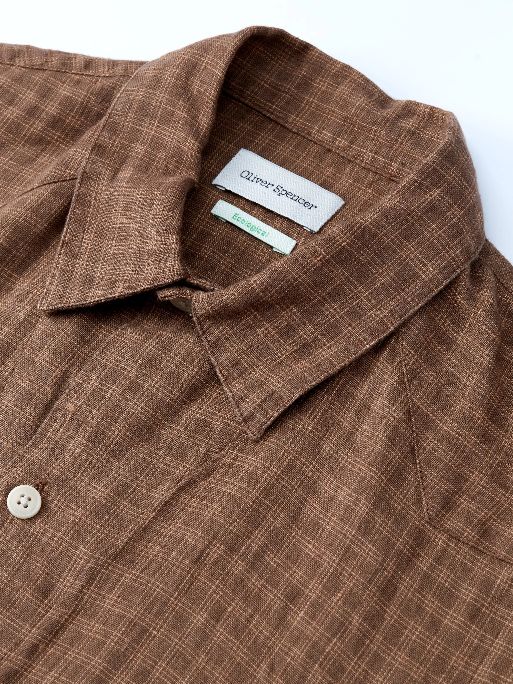 Cuban Short Sleeve Shirt Popham Brown