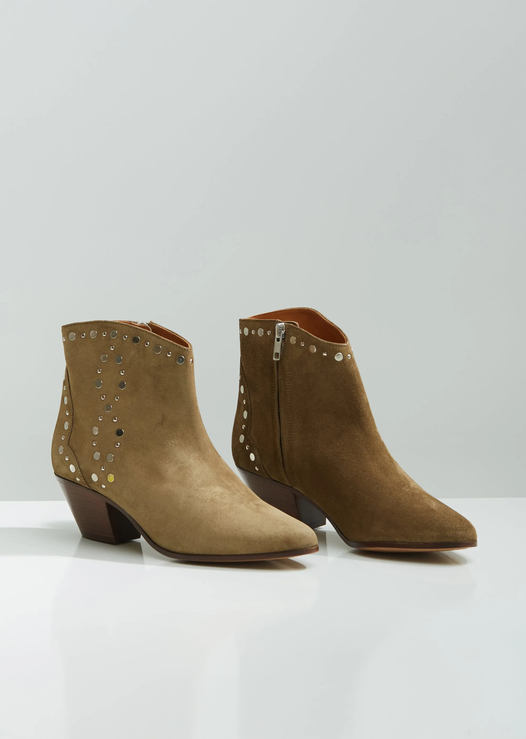 Dacken Studded Suede Western Boots