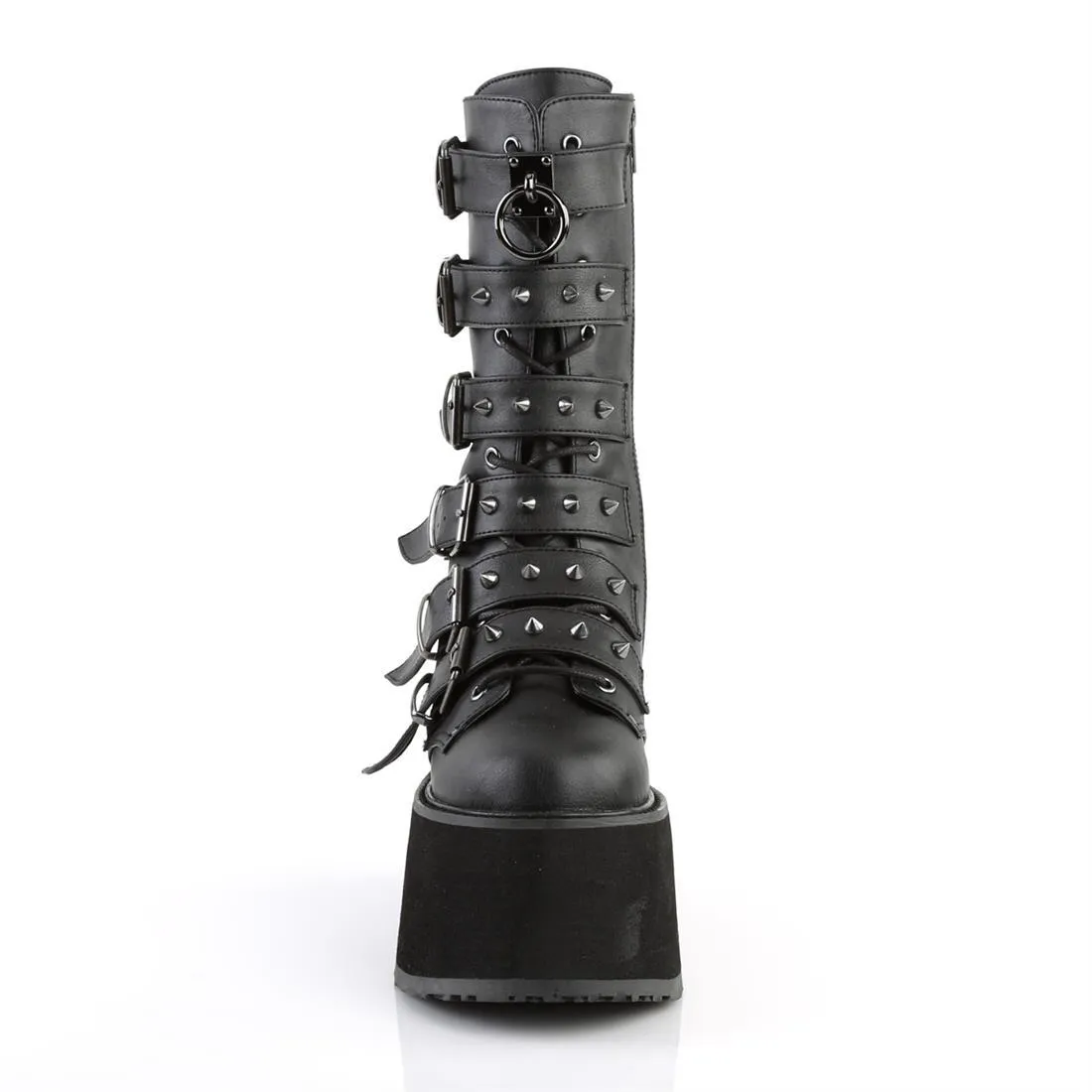 Damned-225 Black Vegan Leather 3.5" Platform Boot