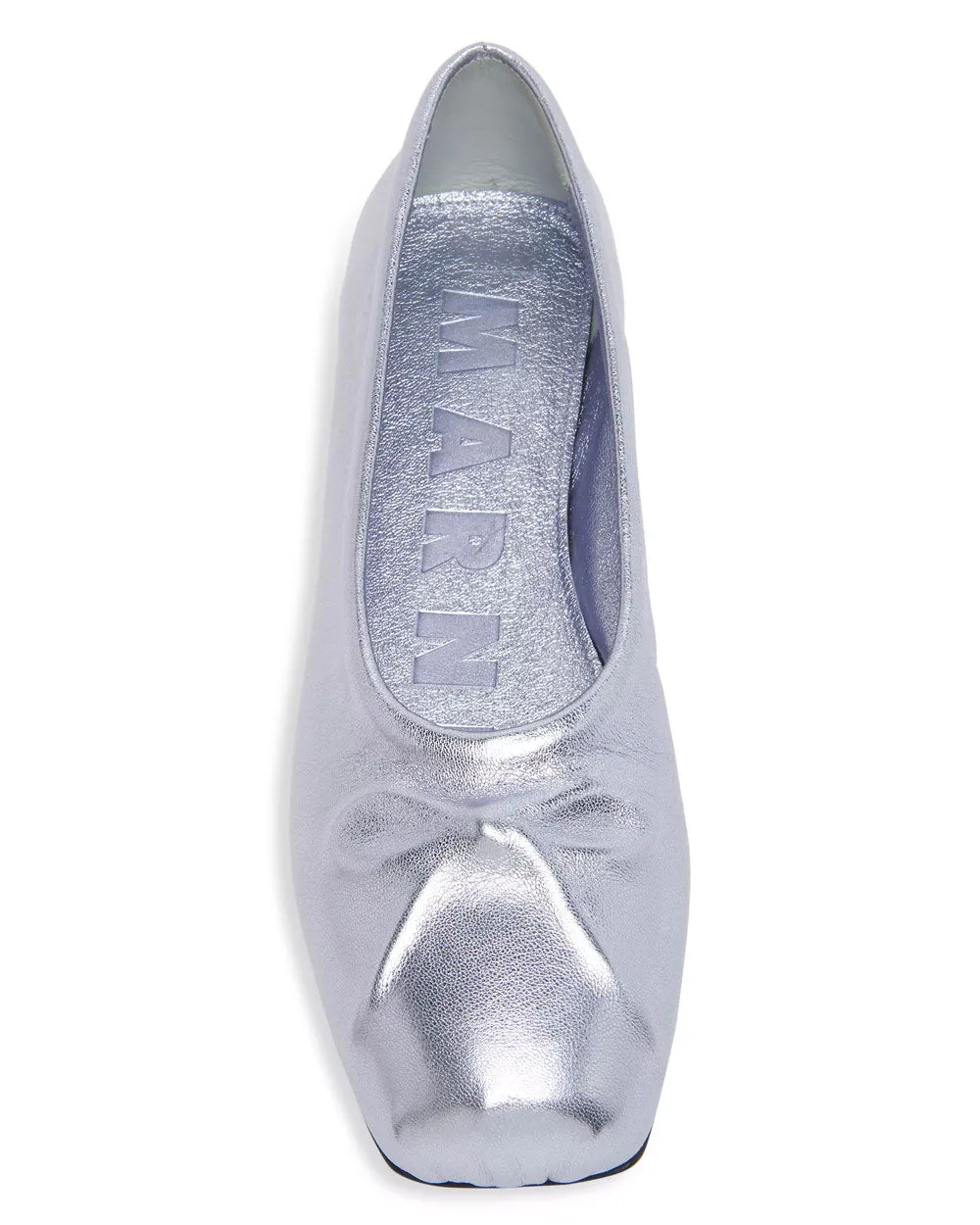 Dancer Metallic Ballet Flats in Light Blue