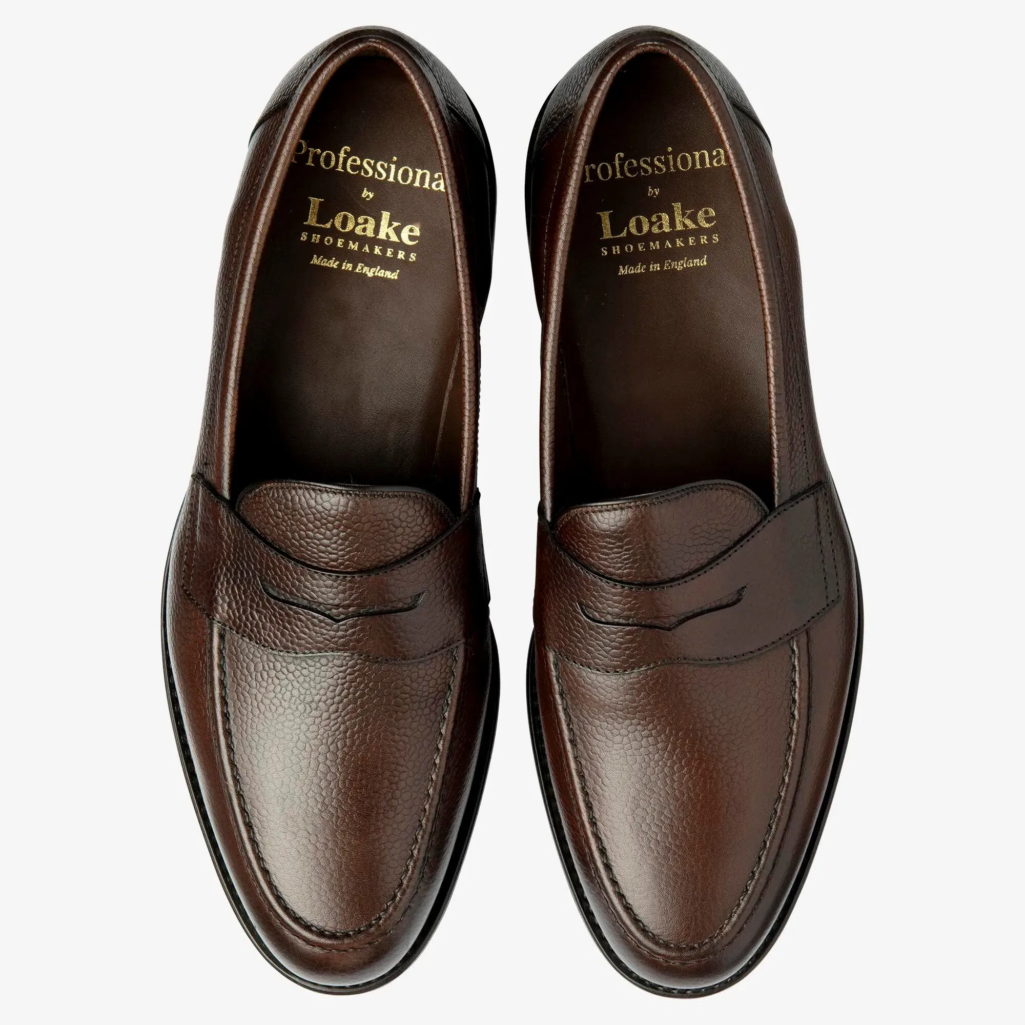 Dark Brown Imperial Grain Leather Penny Loafers (Additional Sizes Coming Soon)