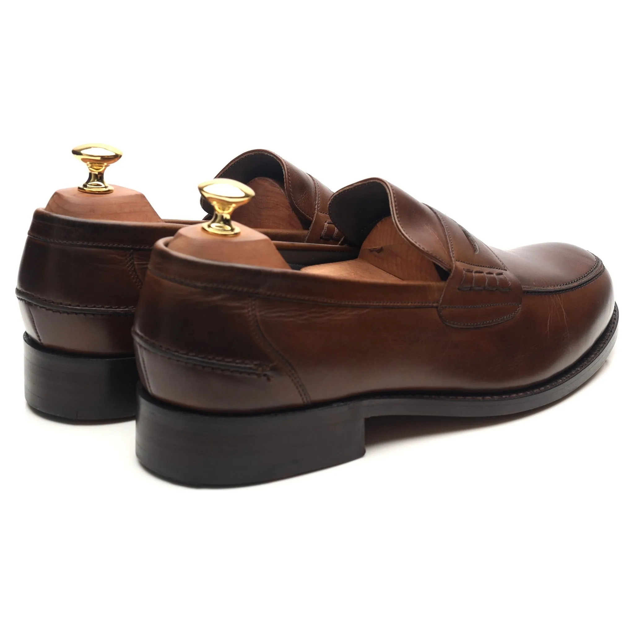 Dark Brown Leather Loafers UK 9 G