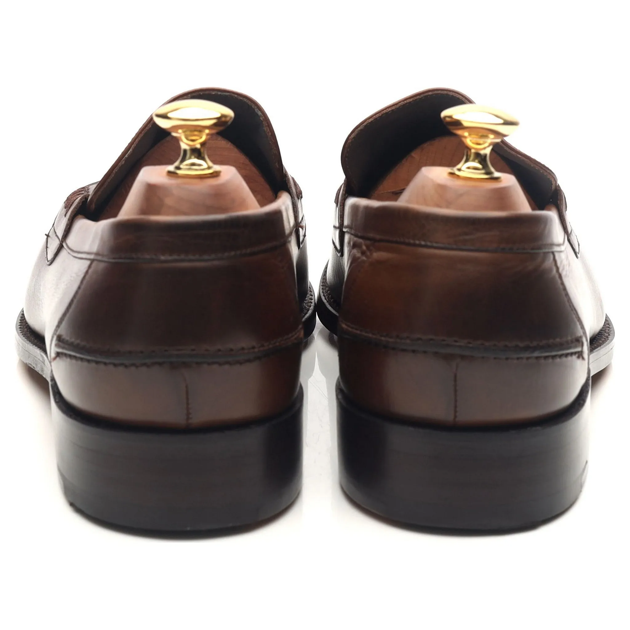 Dark Brown Leather Loafers UK 9 G