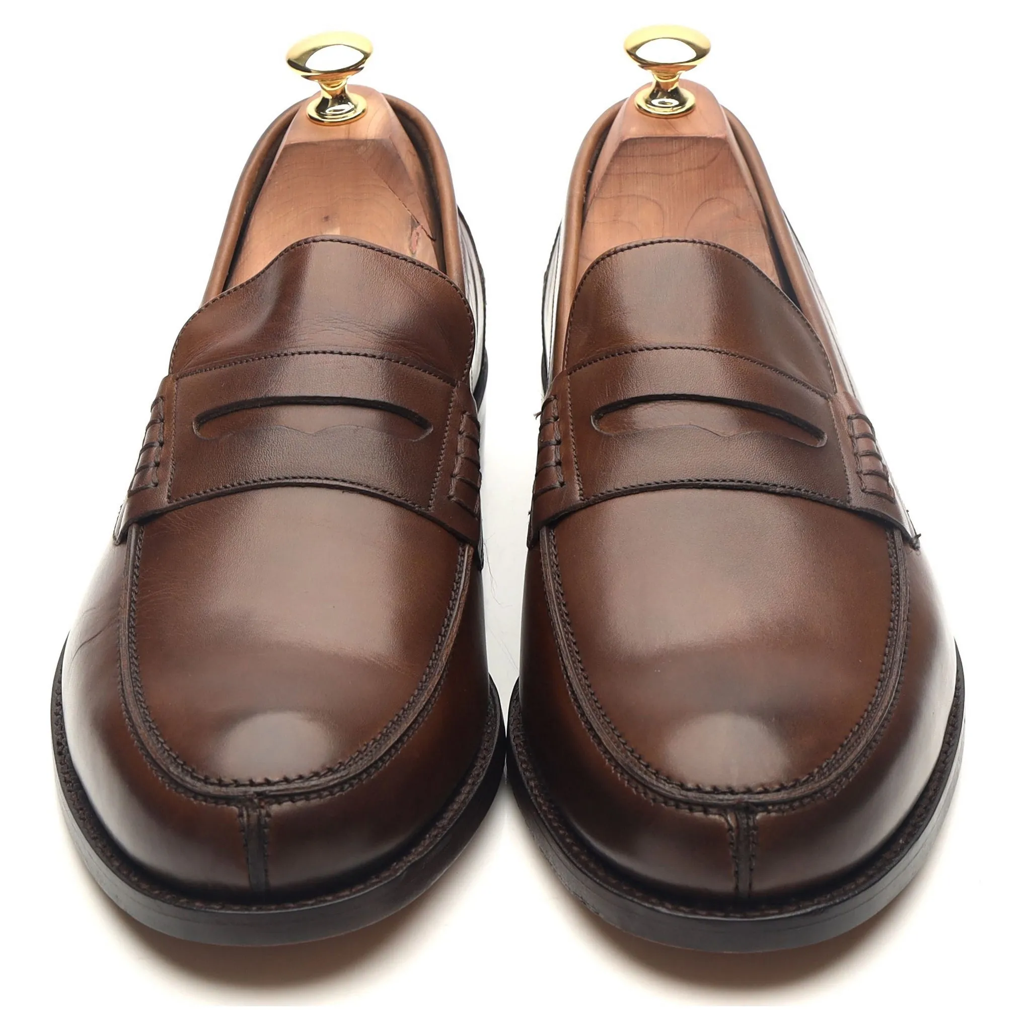 Dark Brown Leather Loafers UK 9 G