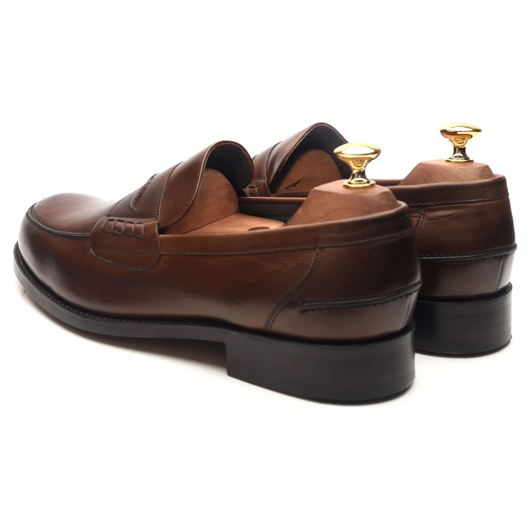 Dark Brown Leather Loafers UK 9 G