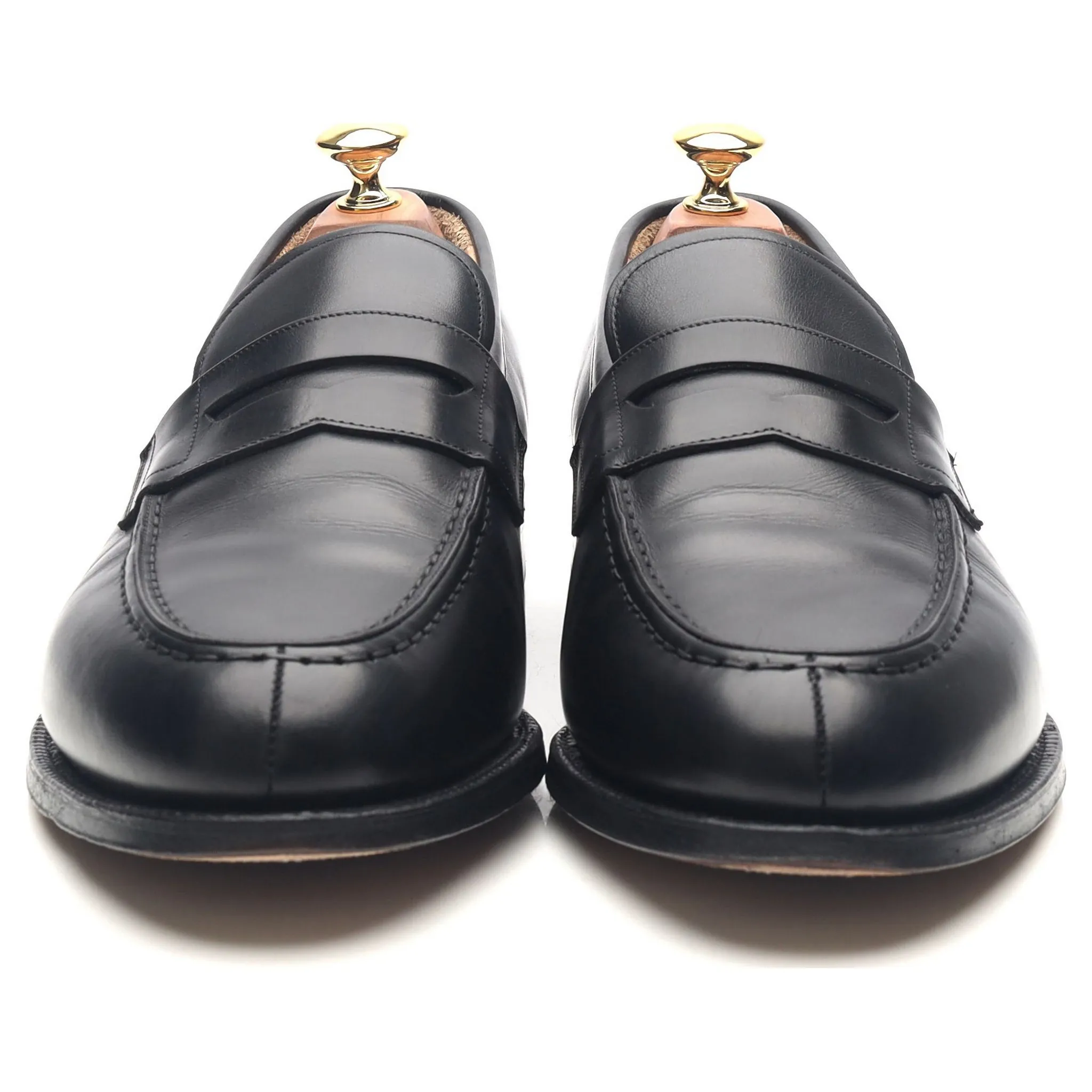 'Darwin' Black Leather Loafers UK 9.5 H