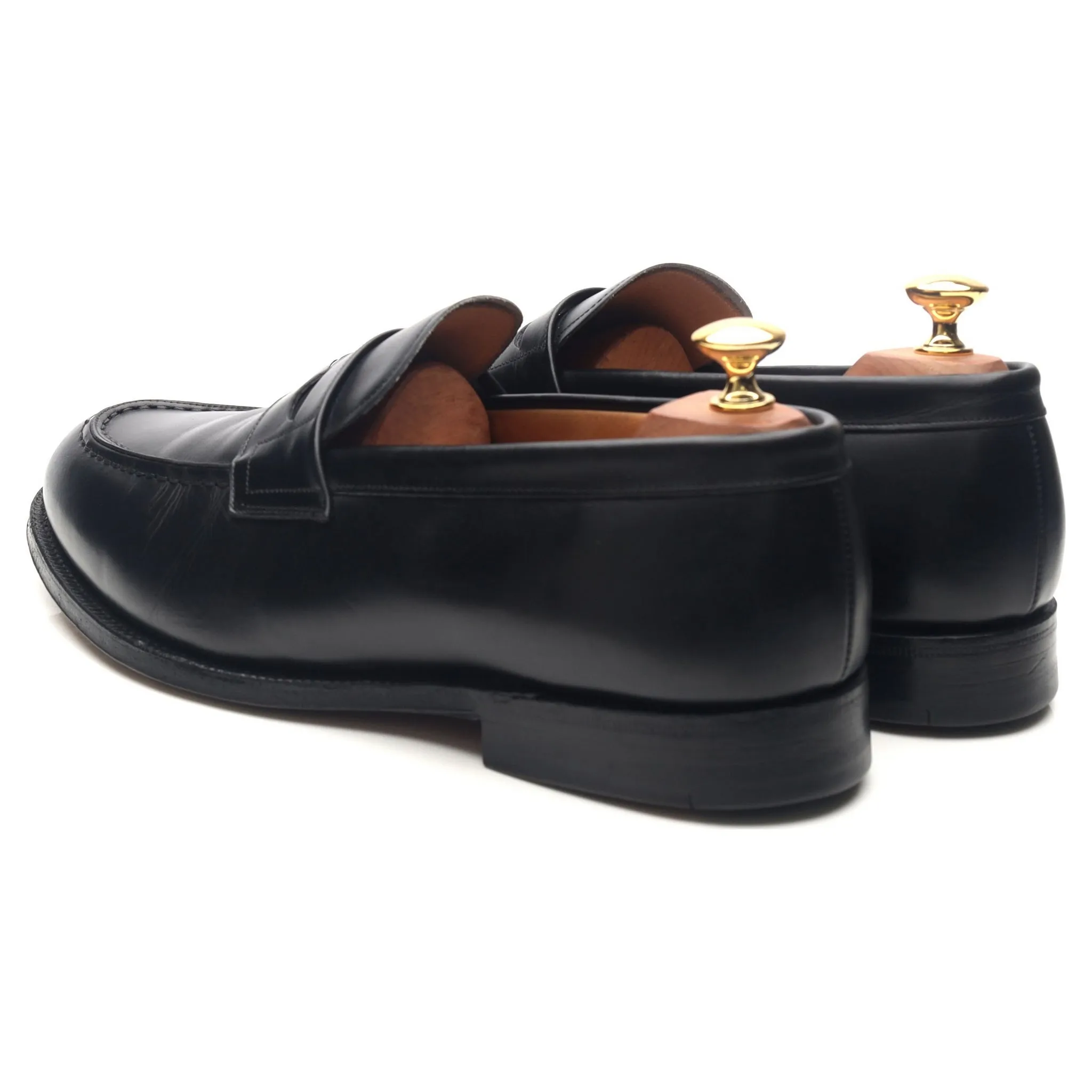 'Darwin' Black Leather Loafers UK 9.5 H