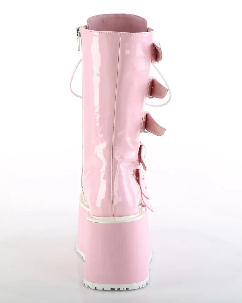 Demonia Holo Pink Damned Mid-Calf Boots