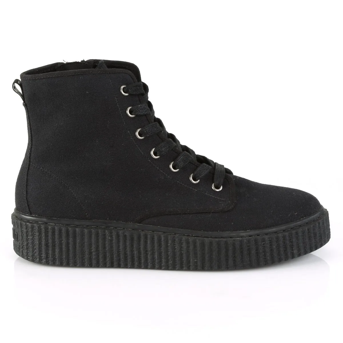 Demonia SNEEKER-201 | Black Canvas Sneakers