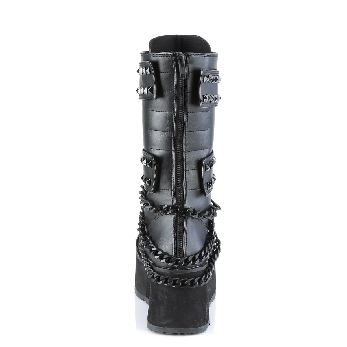 Demonia TRASHVILLE-138 | Black Vegan Leather Unisex Boots