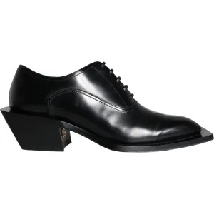 Dolce & Gabbana Black Calfskin Leather Derby Dress Men Shoes