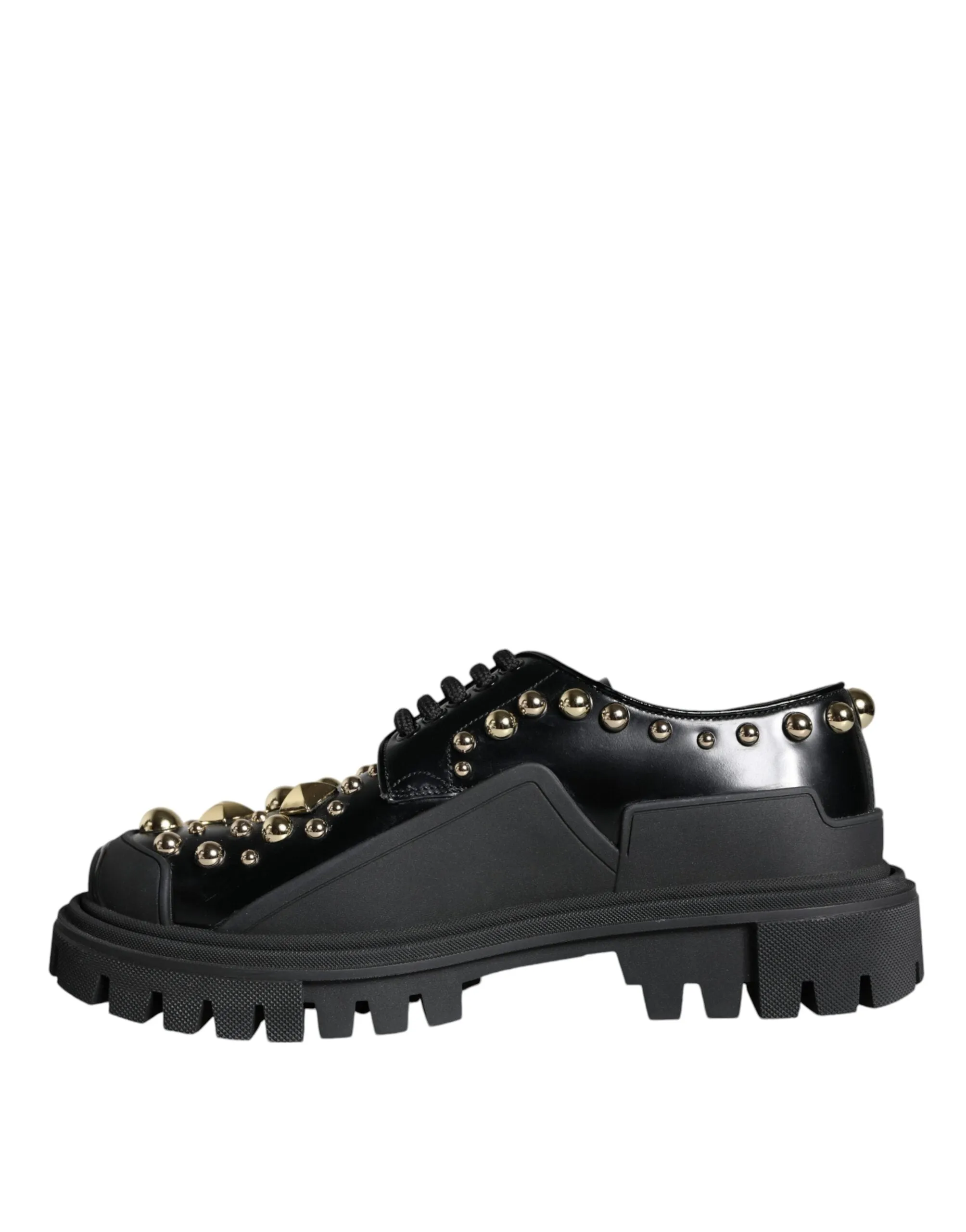 Dolce & Gabbana Derby Embellished Shoes In Black