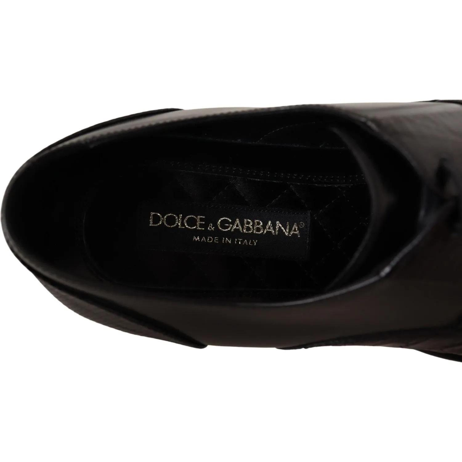 Dolce & Gabbana Elegant Black Derby Oxford Wingtips