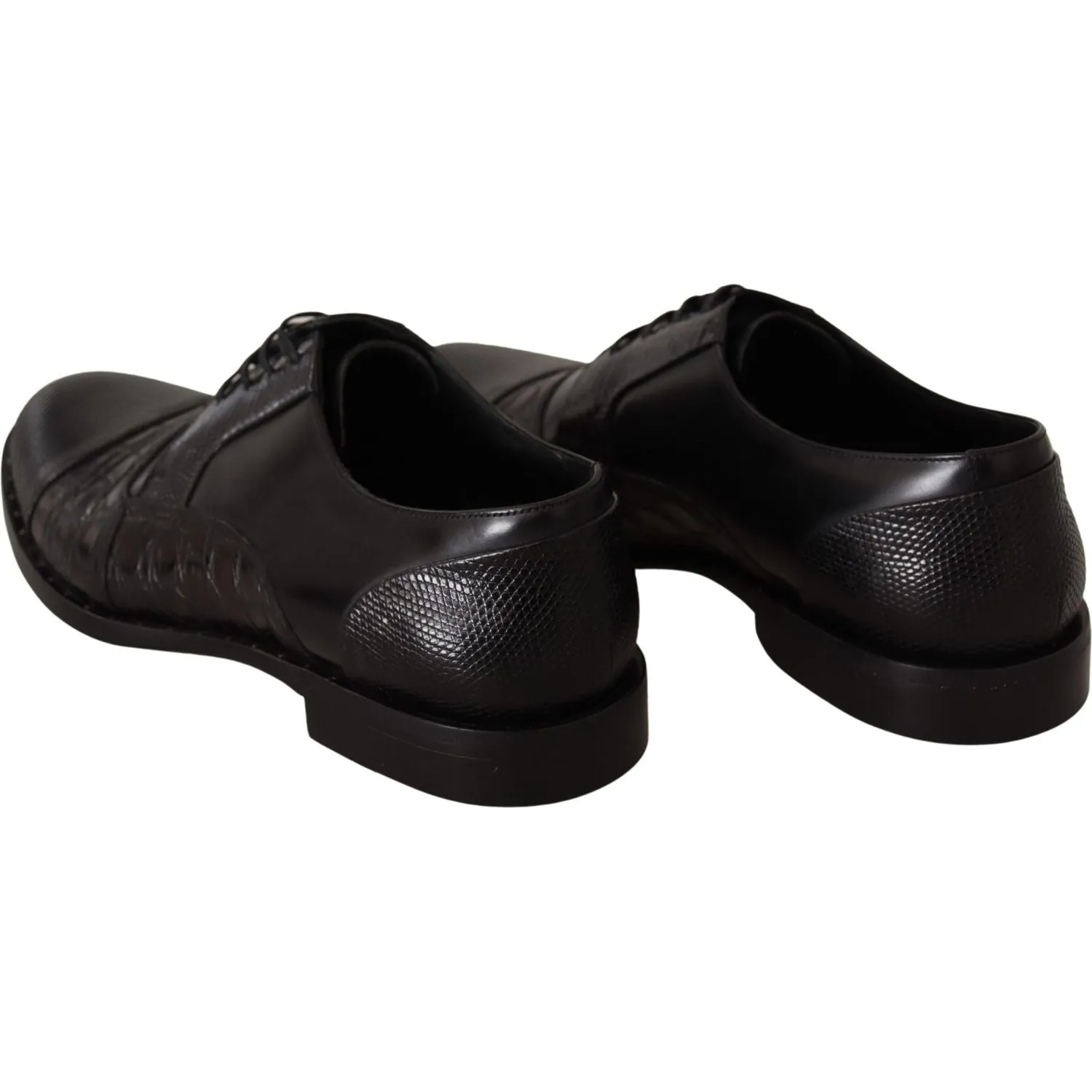 Dolce & Gabbana Elegant Black Derby Oxford Wingtips