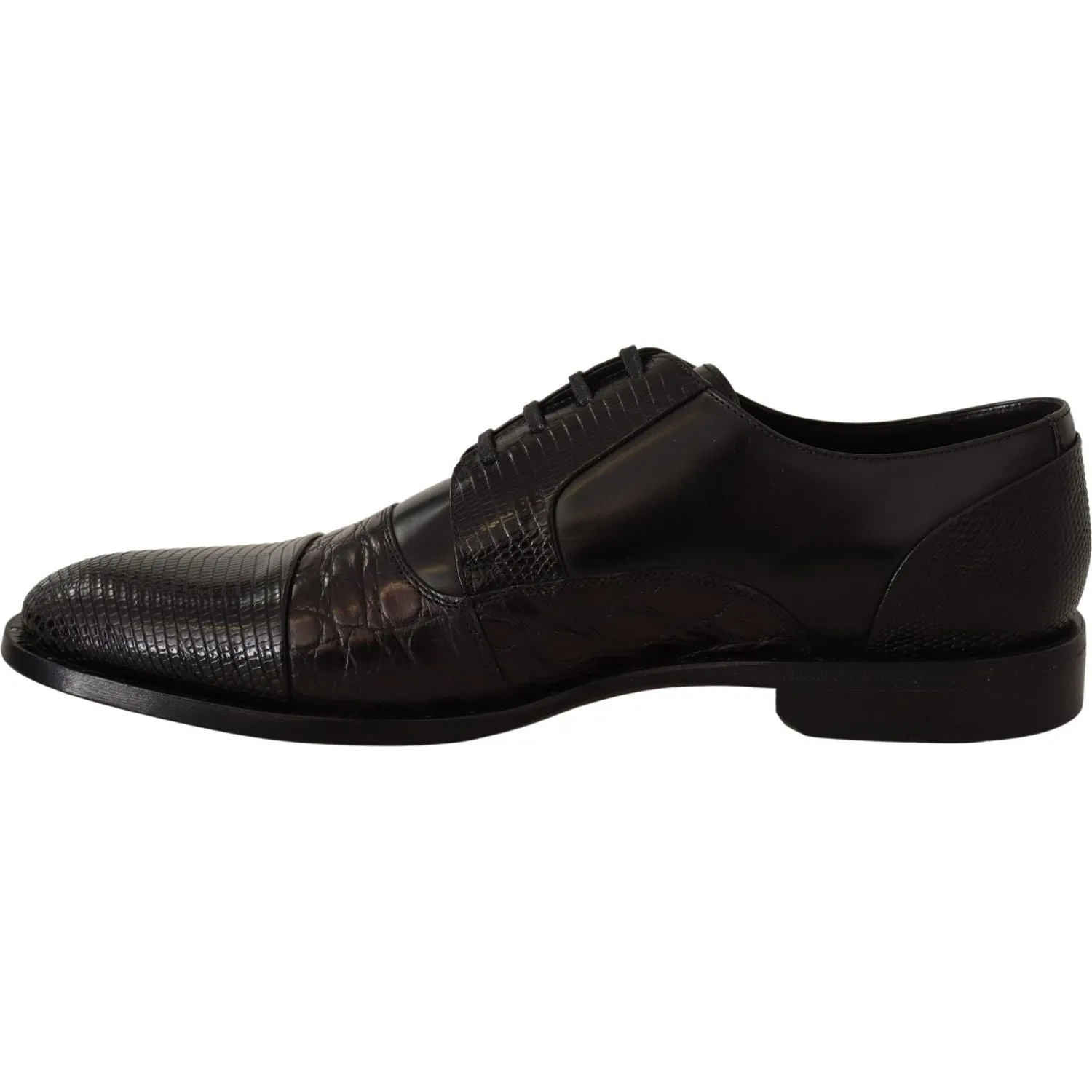 Dolce & Gabbana Elegant Black Derby Oxford Wingtips