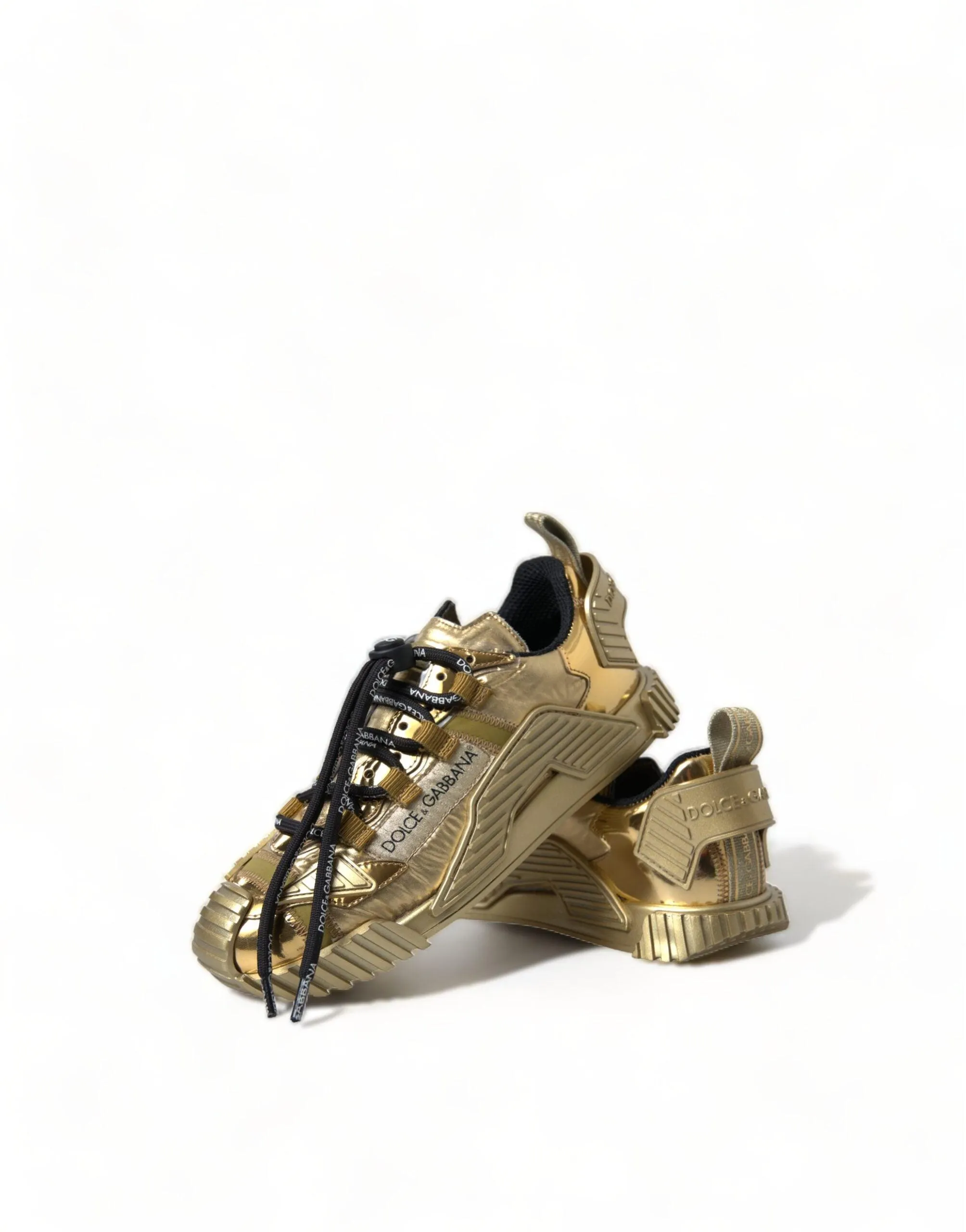 Dolce & Gabbana Metallic Gold NS1 Low Top Sneakers Shoes