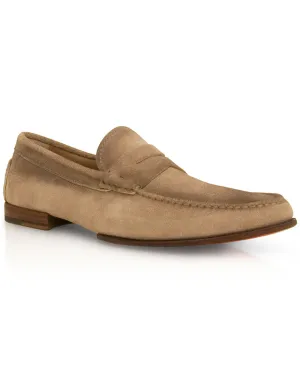 Dousing Suede Loafer in Beige