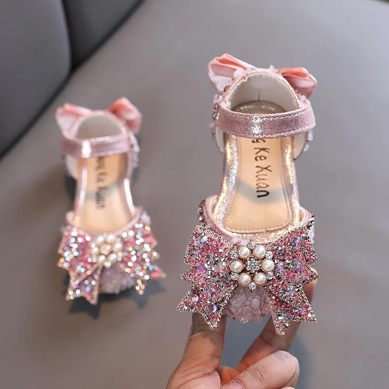 Elegant Princess Shoes Versatile Kids' Shoes Shimmering Shoes Shine Like a Princess with Every Step