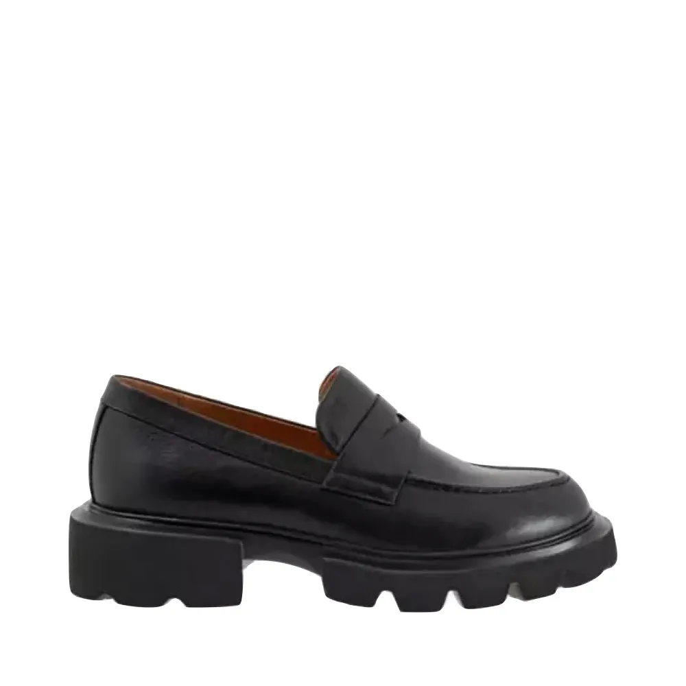 EOS Footwear Women's Ade Penny Leather Loafer in Black