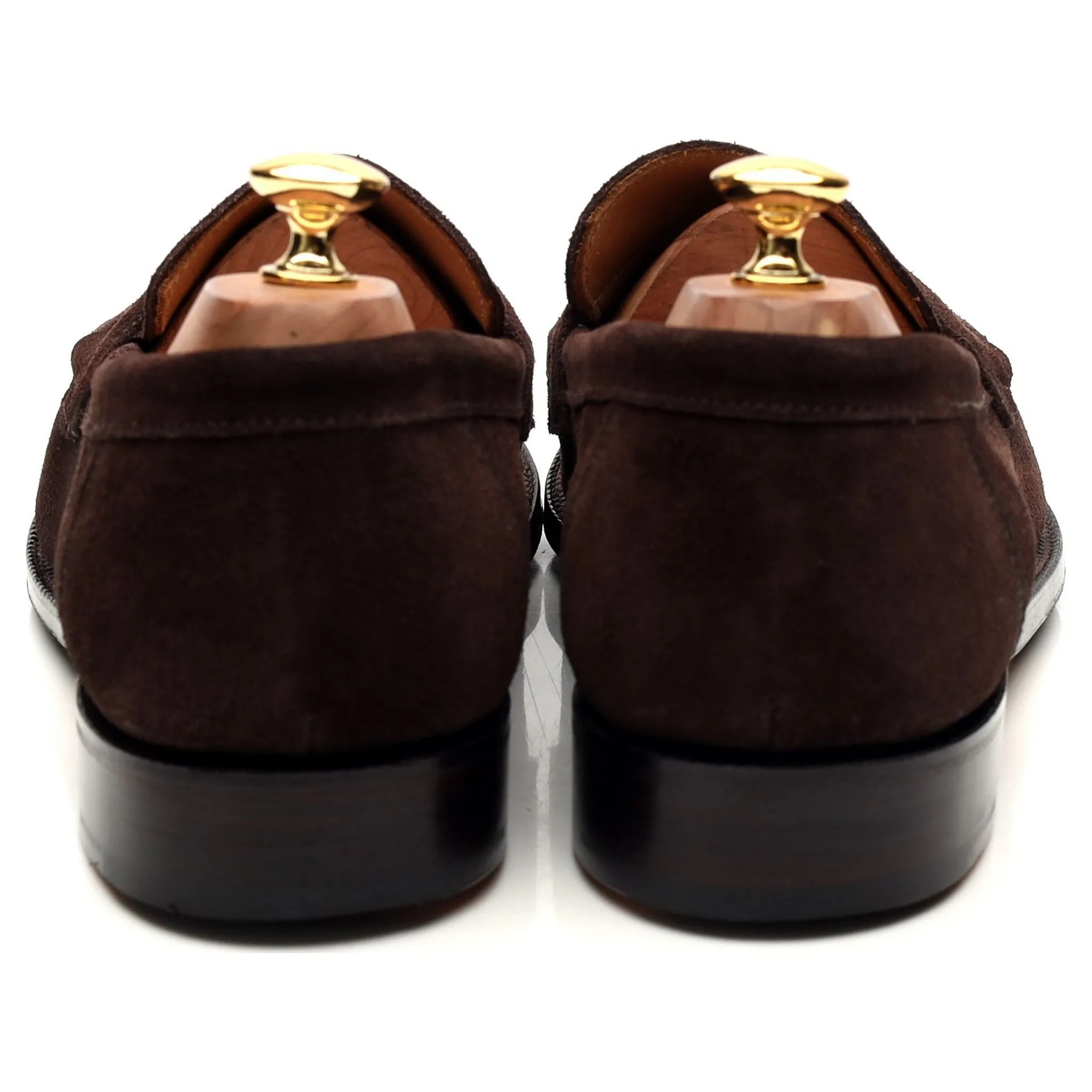 'Epsom' Dark Brown Suede Loafers UK 10 E