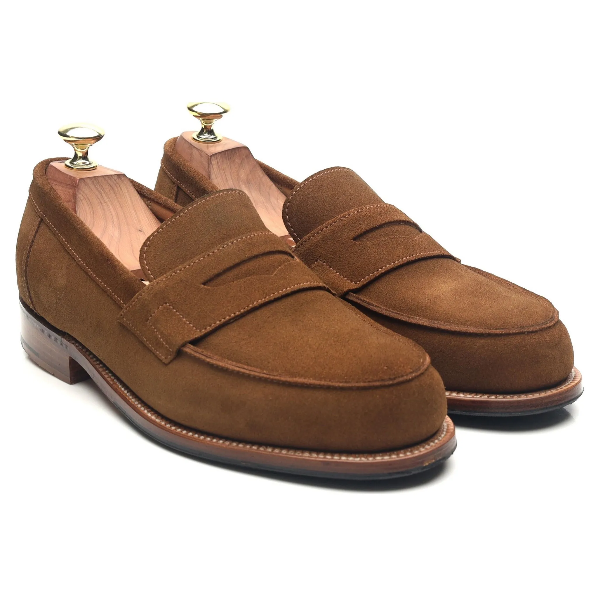 'Epsom' Snuff Brown Suede Loafers UK 7 E