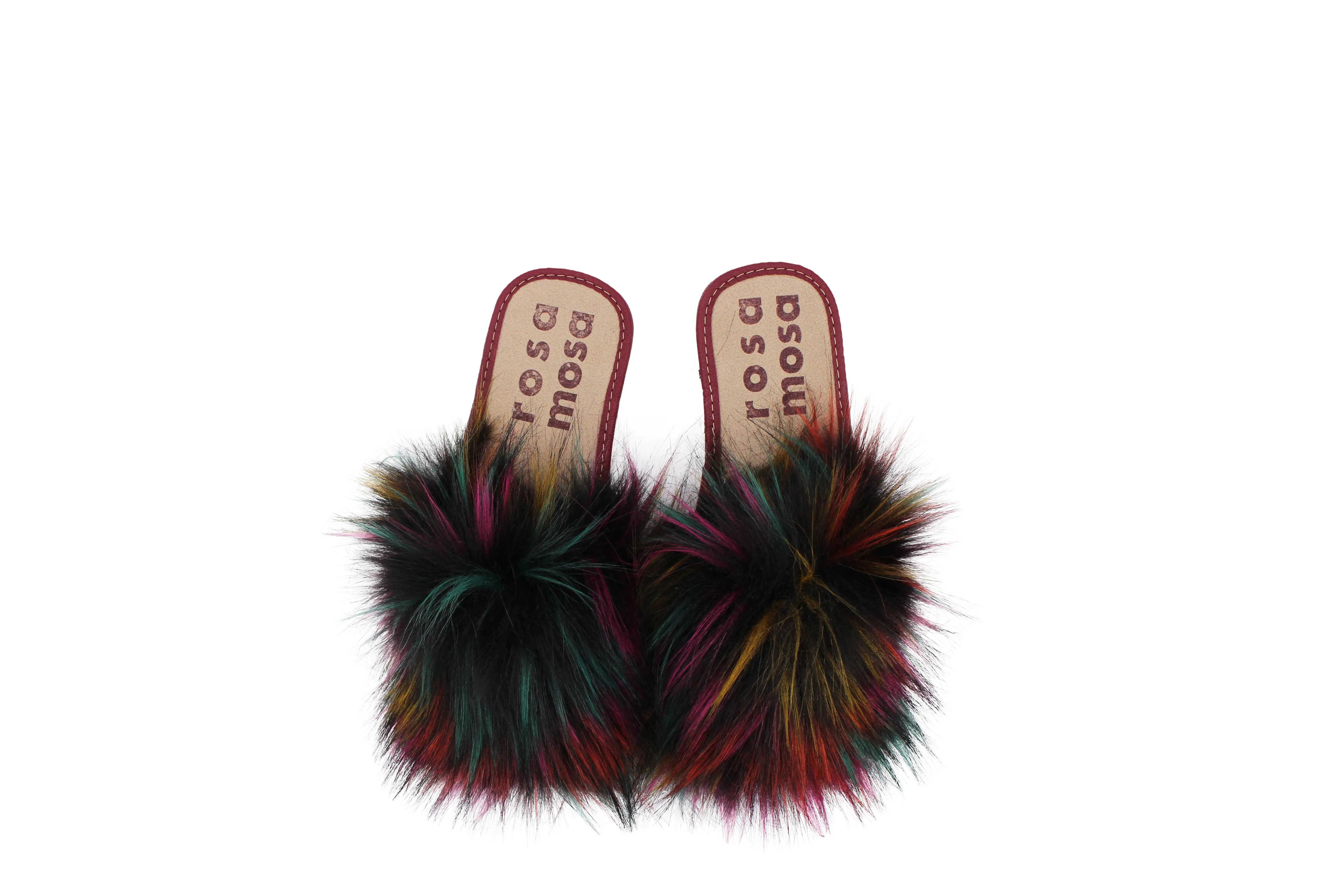 Faux Fur Slippers   Multi-color