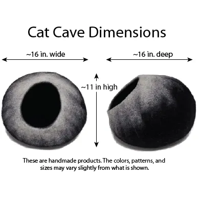 Felt Cat Cave, Black and White