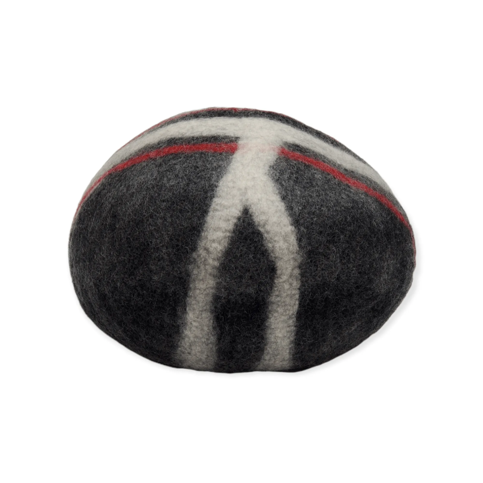 Felt Cat Cave, Gray, White and Red Marble