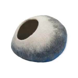 Felt Cat Cave, White, Gray and Blue