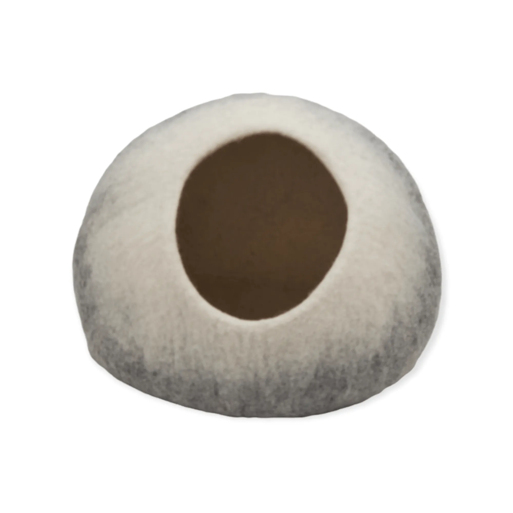 Felt Cat Cave, White, Gray and Tan