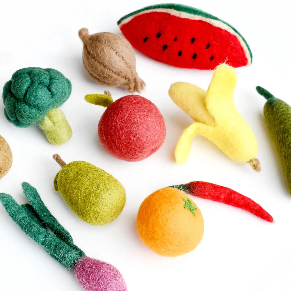 Felt Fruit & Vegetable Set - 11 Pieces