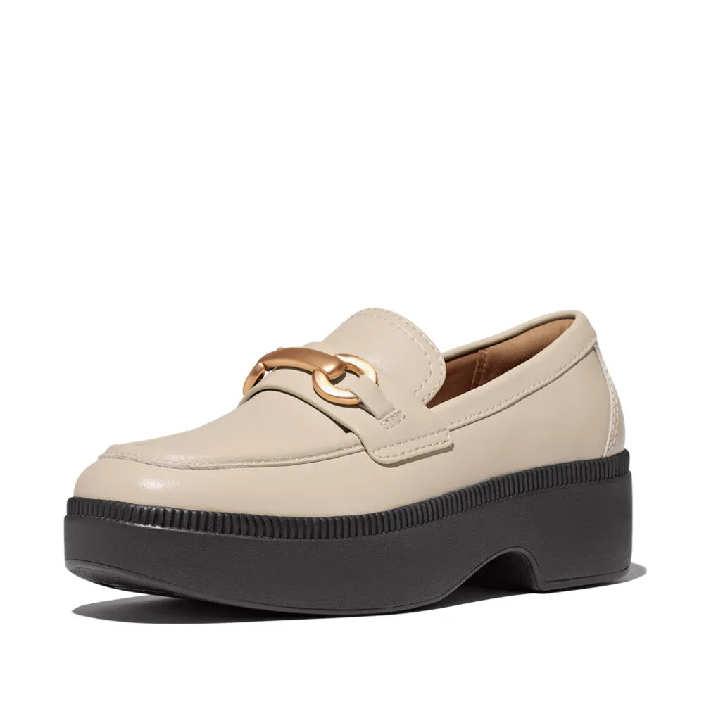 Fitflop F-Luma Chunky Snaffle Leather Demi Wedge Loafers