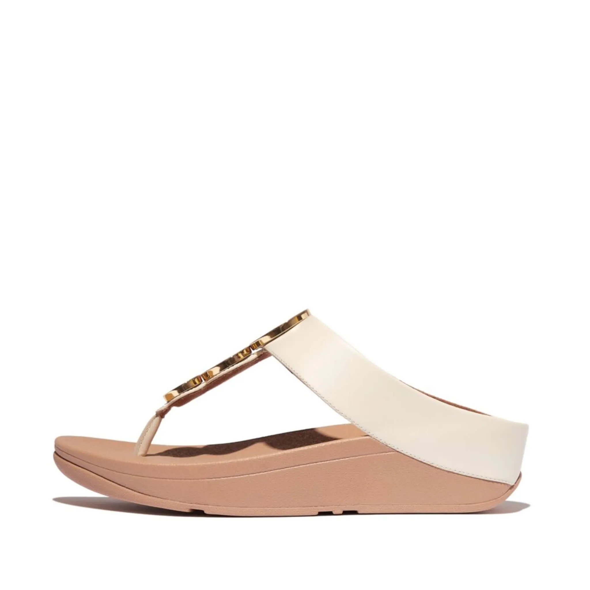 FitFlop Fino Resin Metallic Sandals - Paris Beige