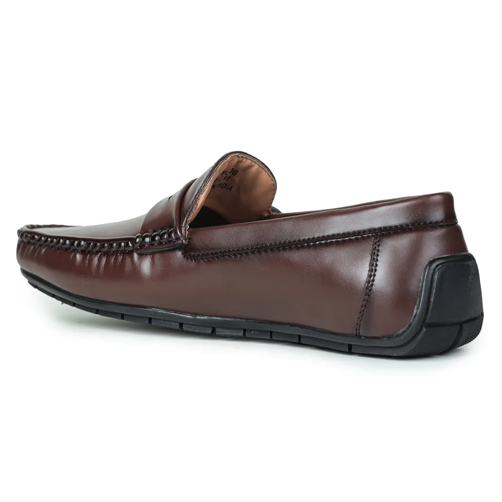 Fortune (Brown) Penny Loafer Shoes For Men Fdy-206 By Liberty