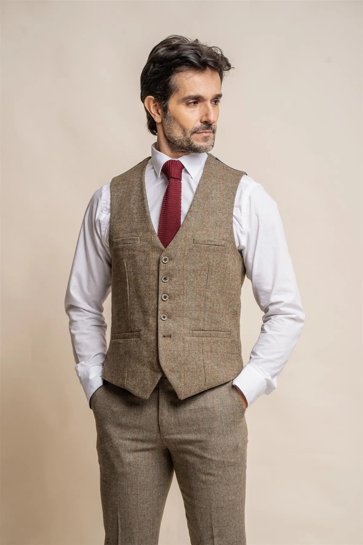 Gaston Sage Three Piece Suit