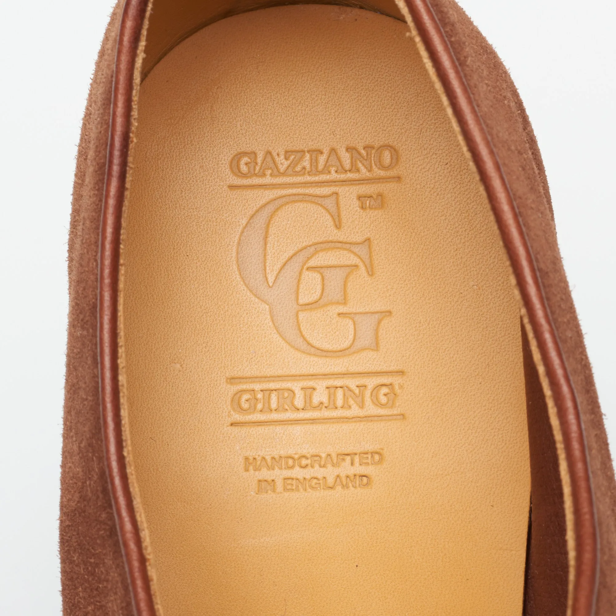 GAZIANO & GIRLING "Boscastle" Polo Suede Leather Derby Dress Shoes 8E US 8.5 Last MH71